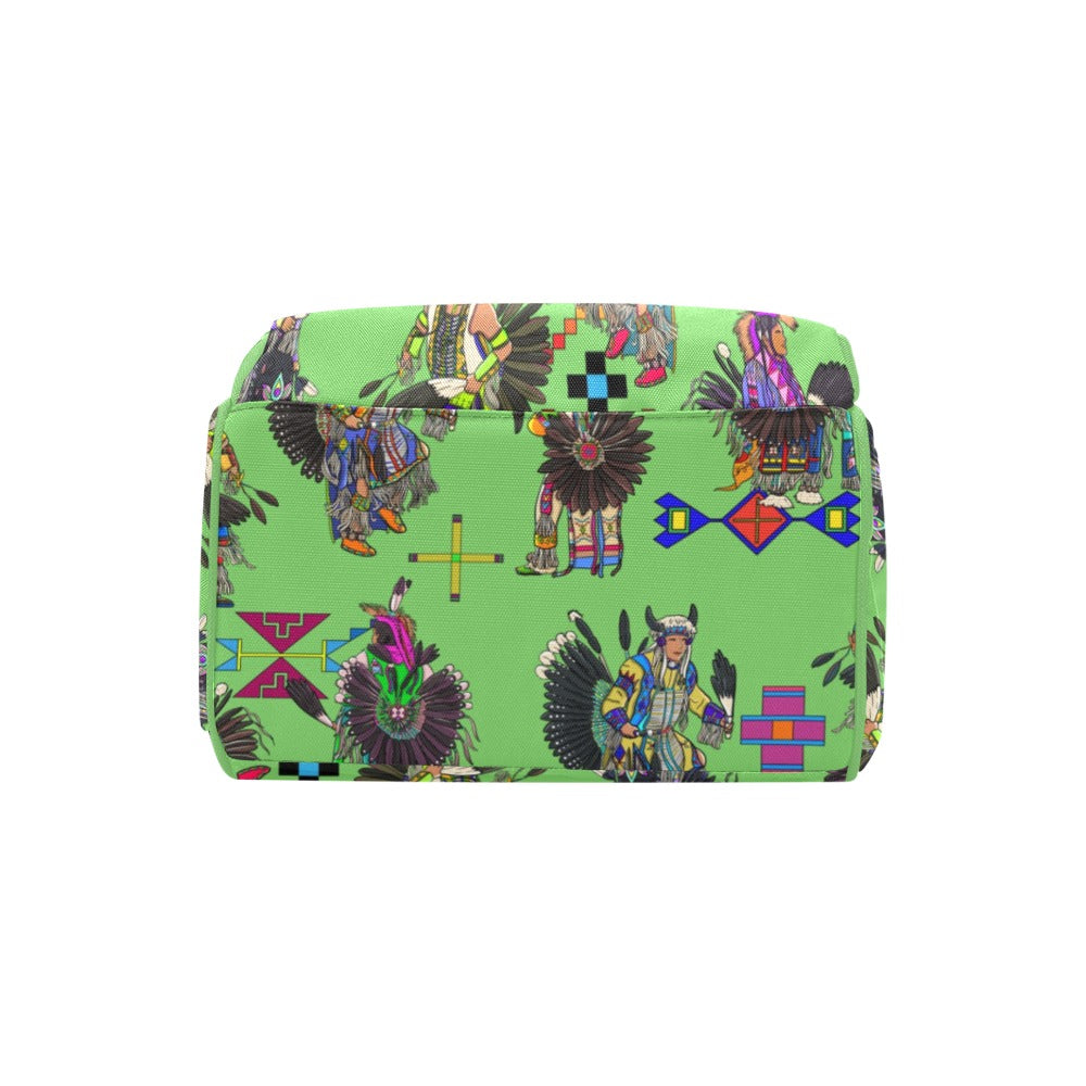 Men's Tradish Dancers Grass Multi-Function Diaper Backpack/Diaper Bag