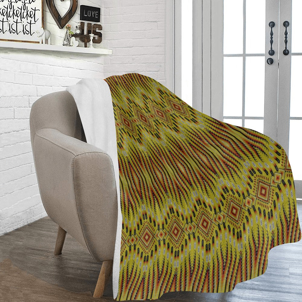 Fire Feather Yellow Ultra-Soft Micro Fleece Blanket 60"x80"