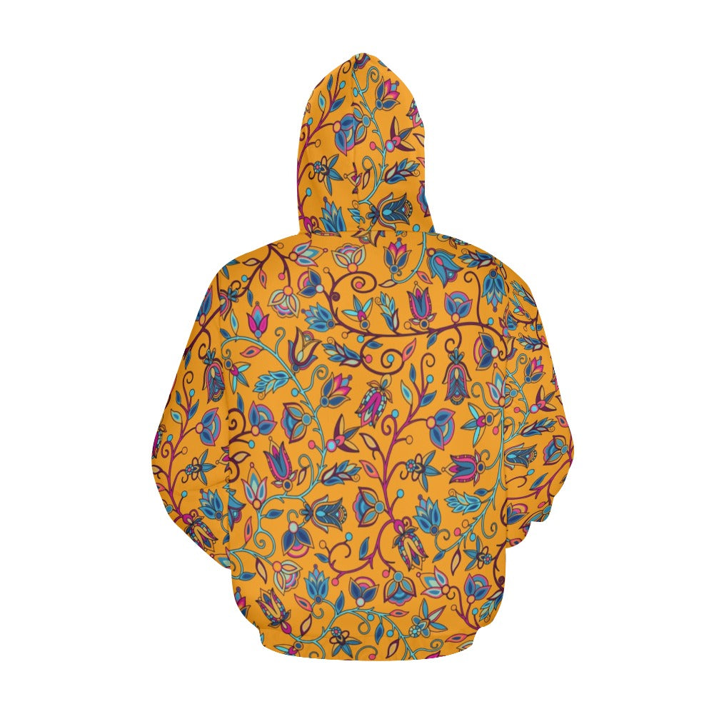 Buffalo Bloom Orange Hoodie for Men (USA Size)