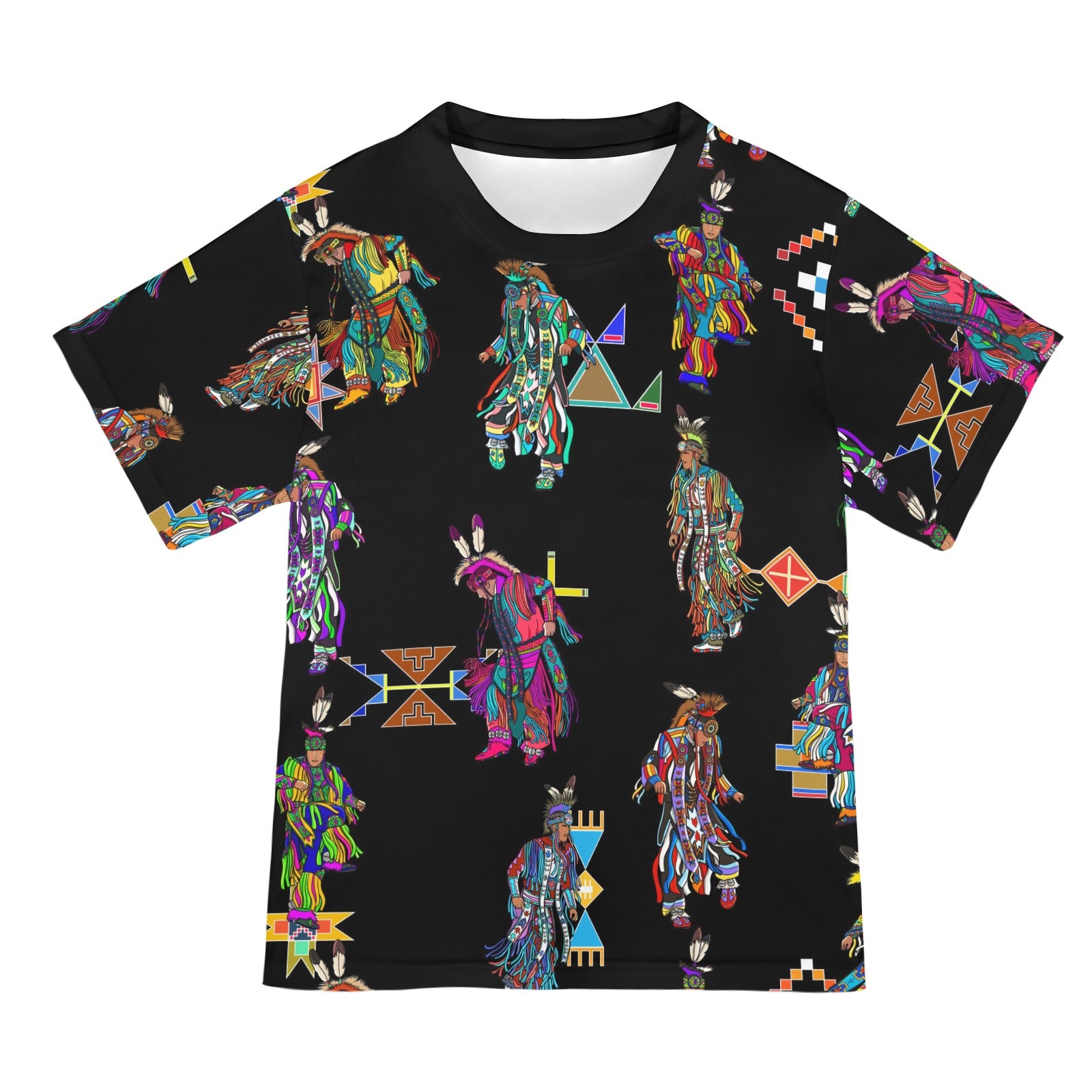 Men's Grass Dancers Black T-shirt for Women