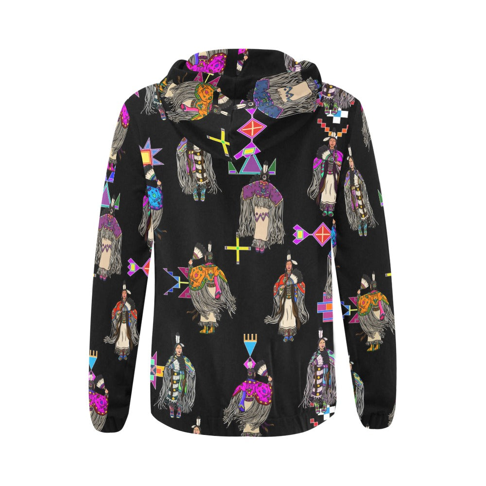 Women's Tradish Dancers Black Full Zip Hoodie for Women