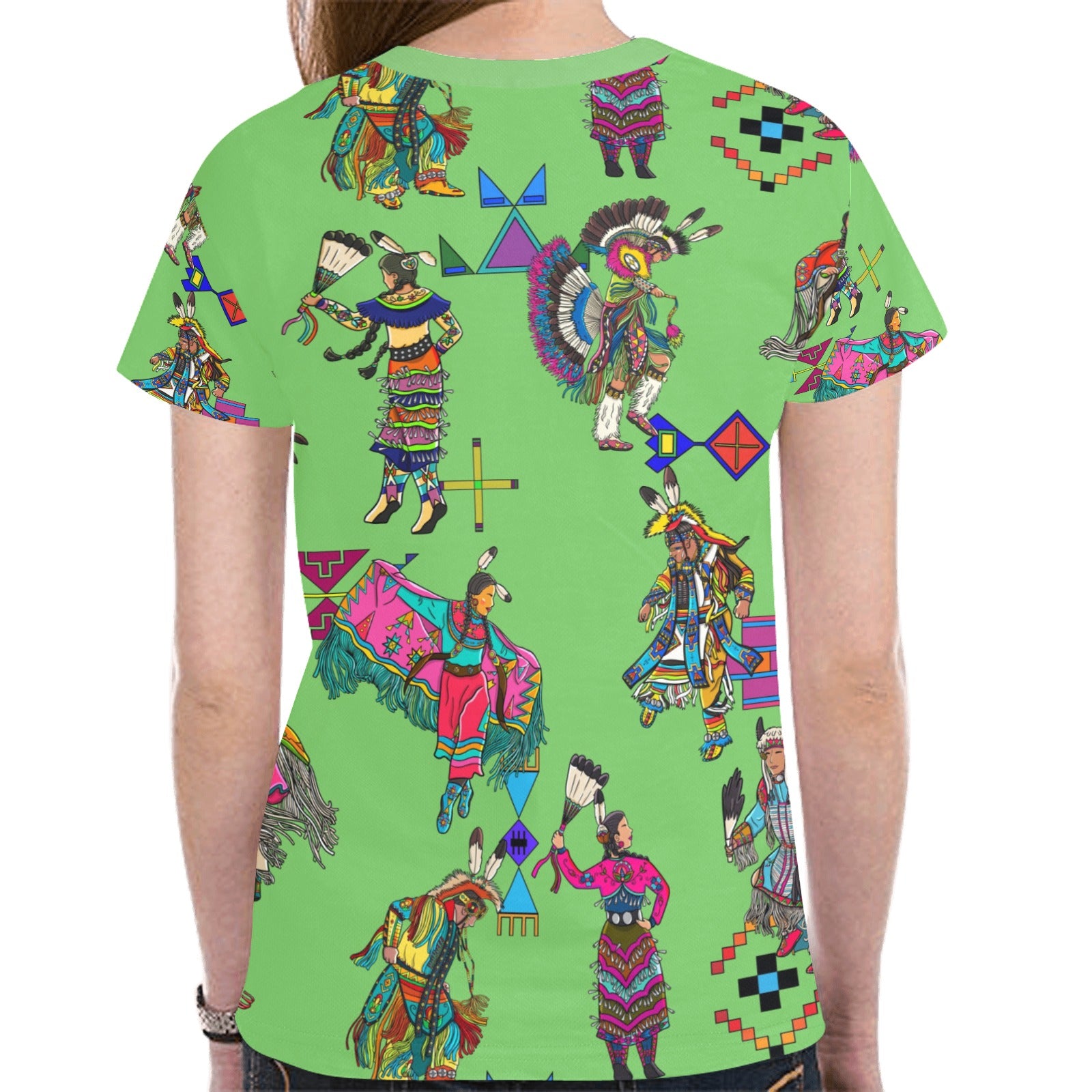 Grand Entry Dancers Grass T-shirt for Women