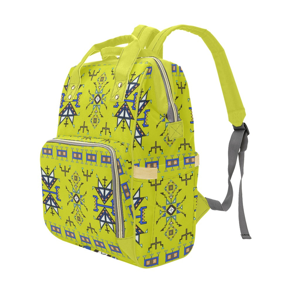 Eagle Strike Lime Multi-Function Diaper Backpack/Diaper Bag