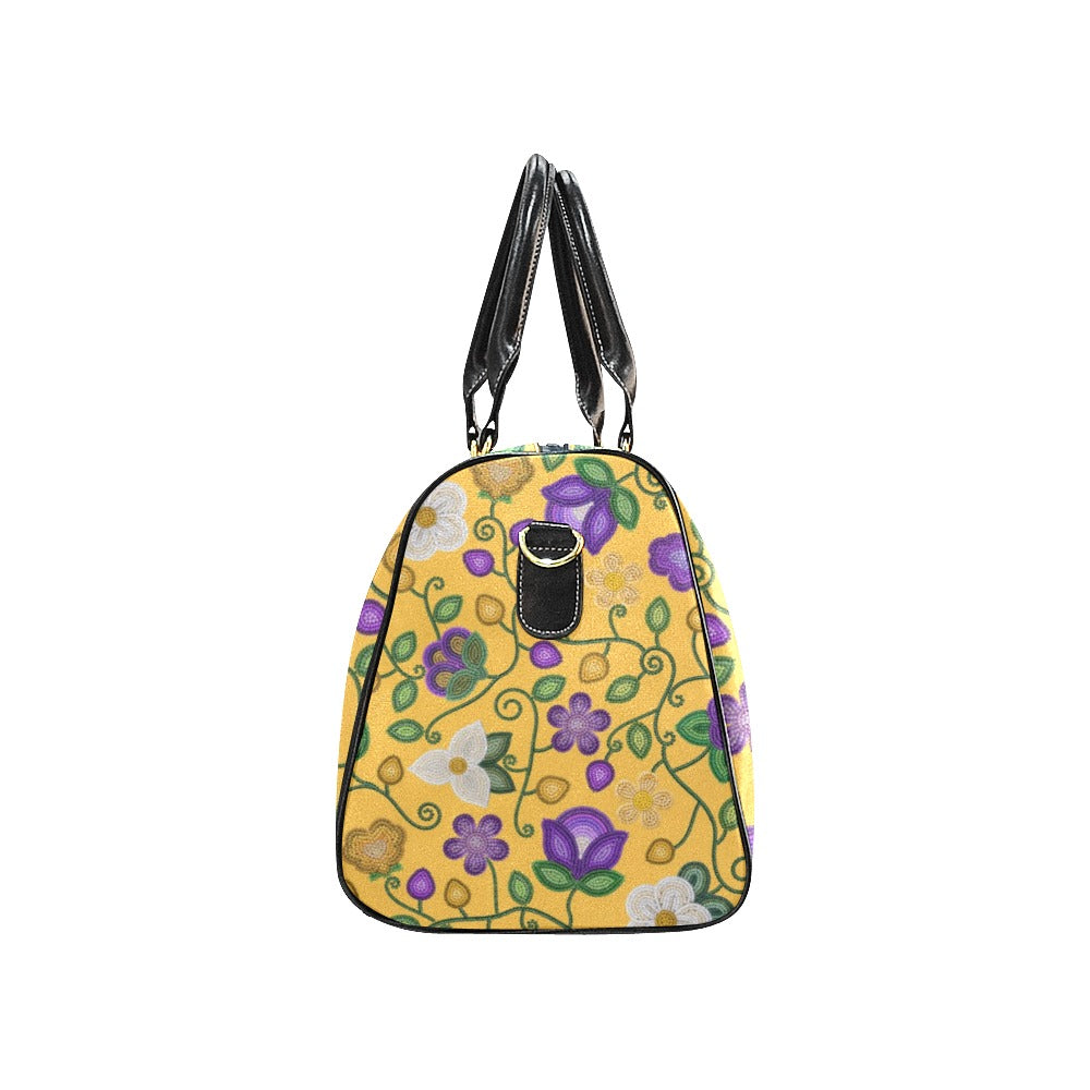 Midnight Moss Bloom Yellow Waterproof Travel Bag/Small