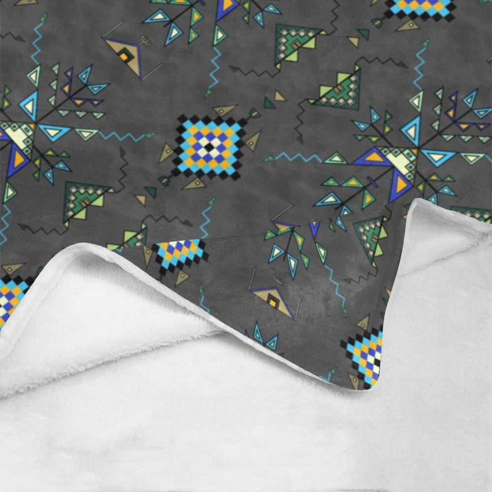 Bear Shield Gray Ultra-Soft Micro Fleece Blanket 50"x60"