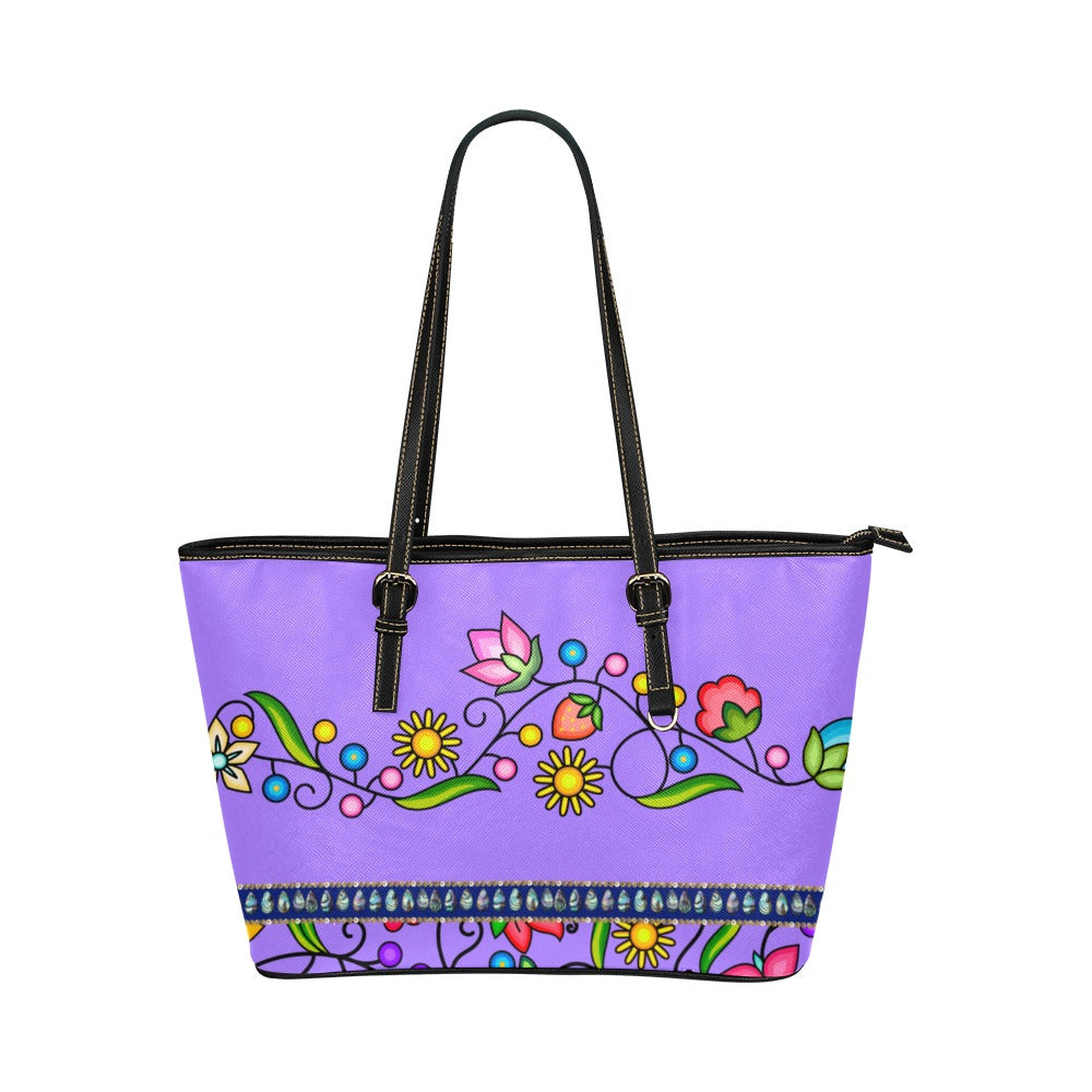 Grandmother Legacy Purple Leather Tote Bag/Large