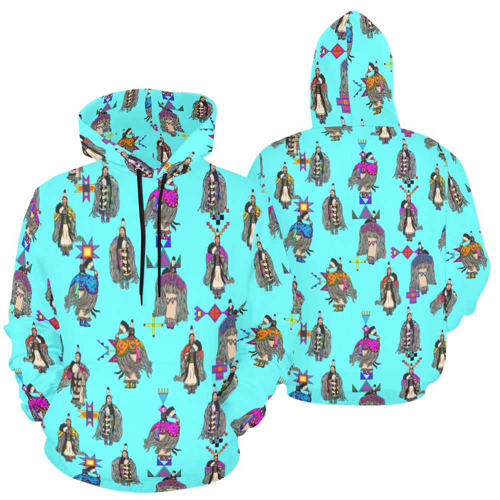 Women's Tradish Dancers Turquoise Hoodie for Men (USA Size)