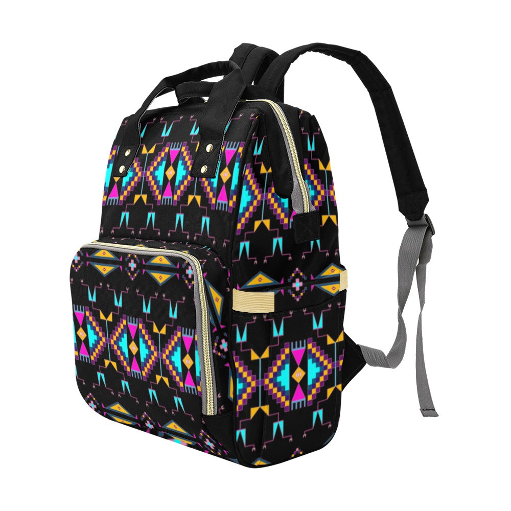 Rite of Passage Black Multi-Function Diaper Backpack/Diaper Bag