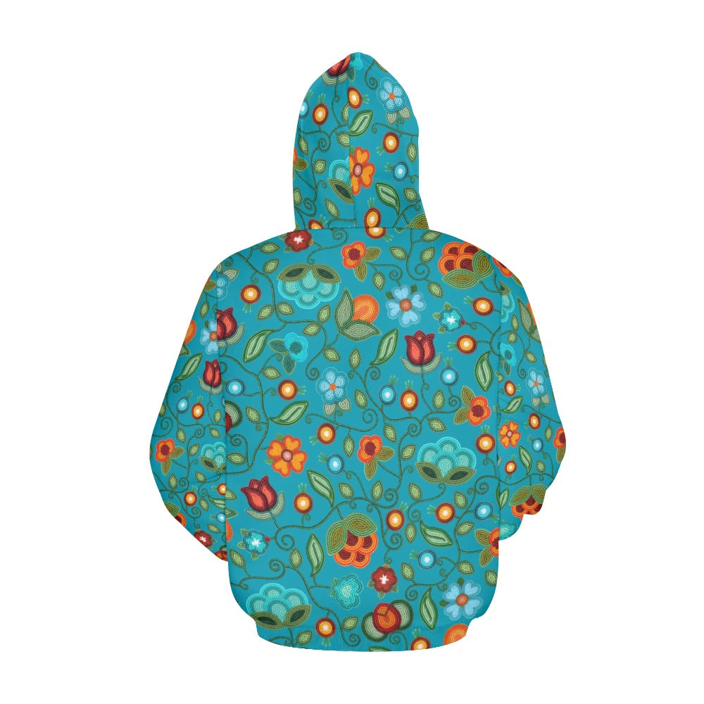 Prairie Fire Petals Ocean All Over Print Hoodie for Women (USA Size)