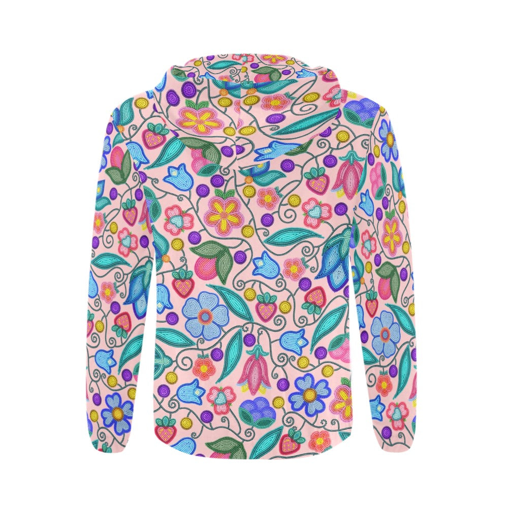 Sweet Offering Pink Men's Zipper Hoodie