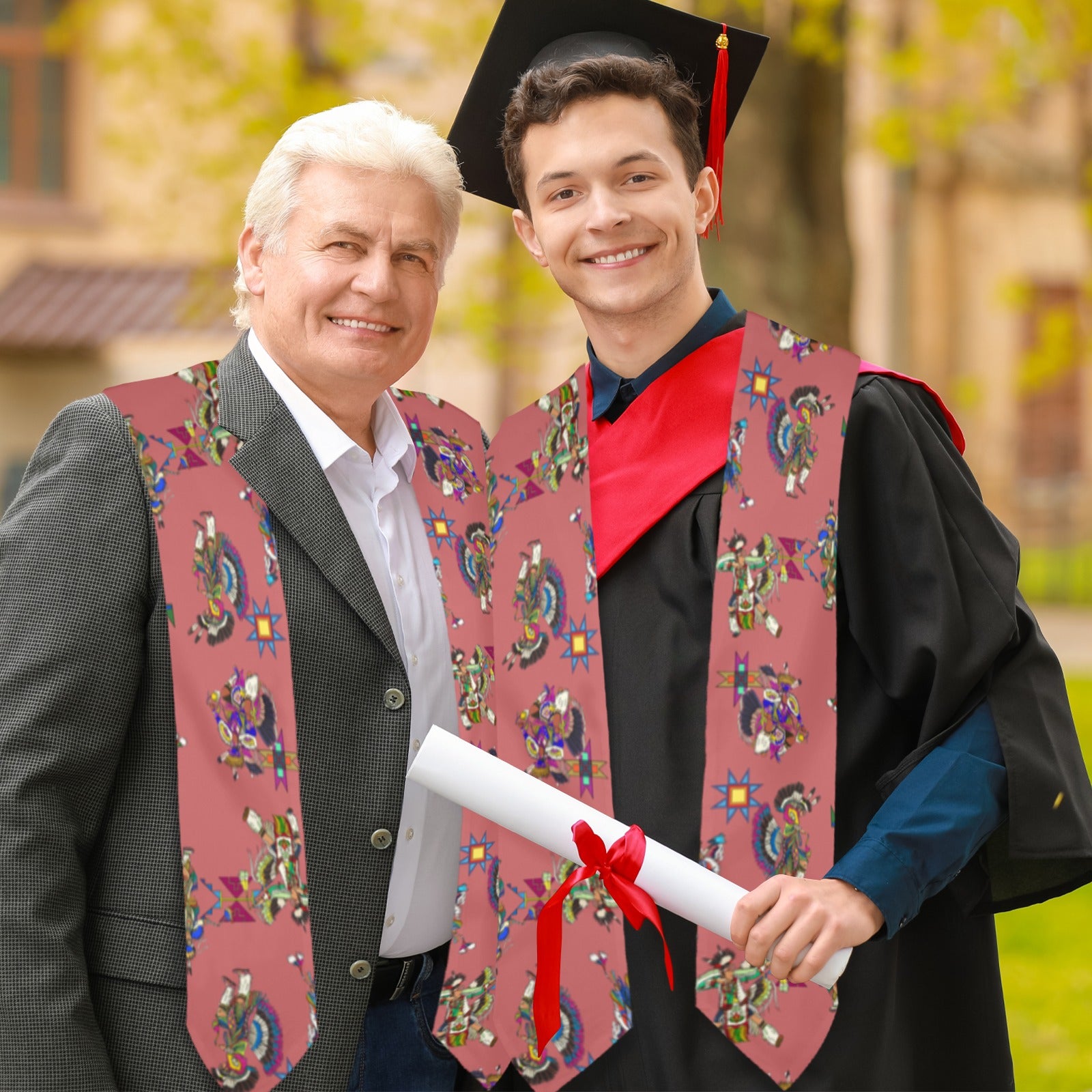 Men's Fancy Dancers Terra Cotta Graduation Stole