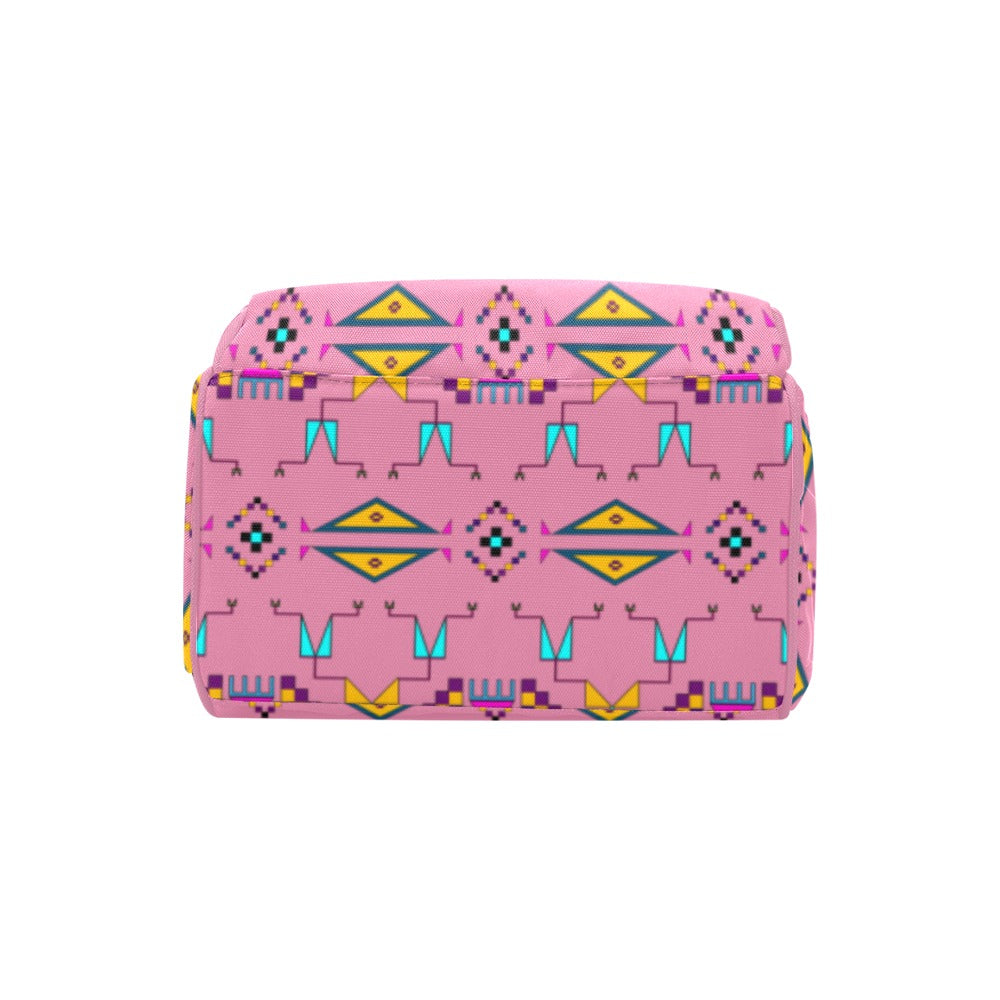Rite of Passage Pink Multi-Function Diaper Backpack/Diaper Bag