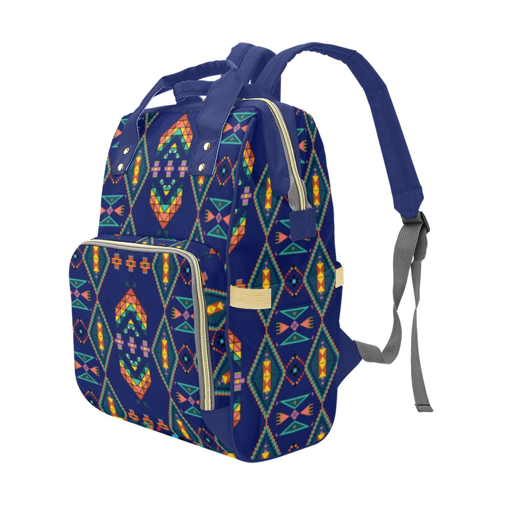 Travois Tipi Blue Multi-Function Diaper Backpack/Diaper Bag