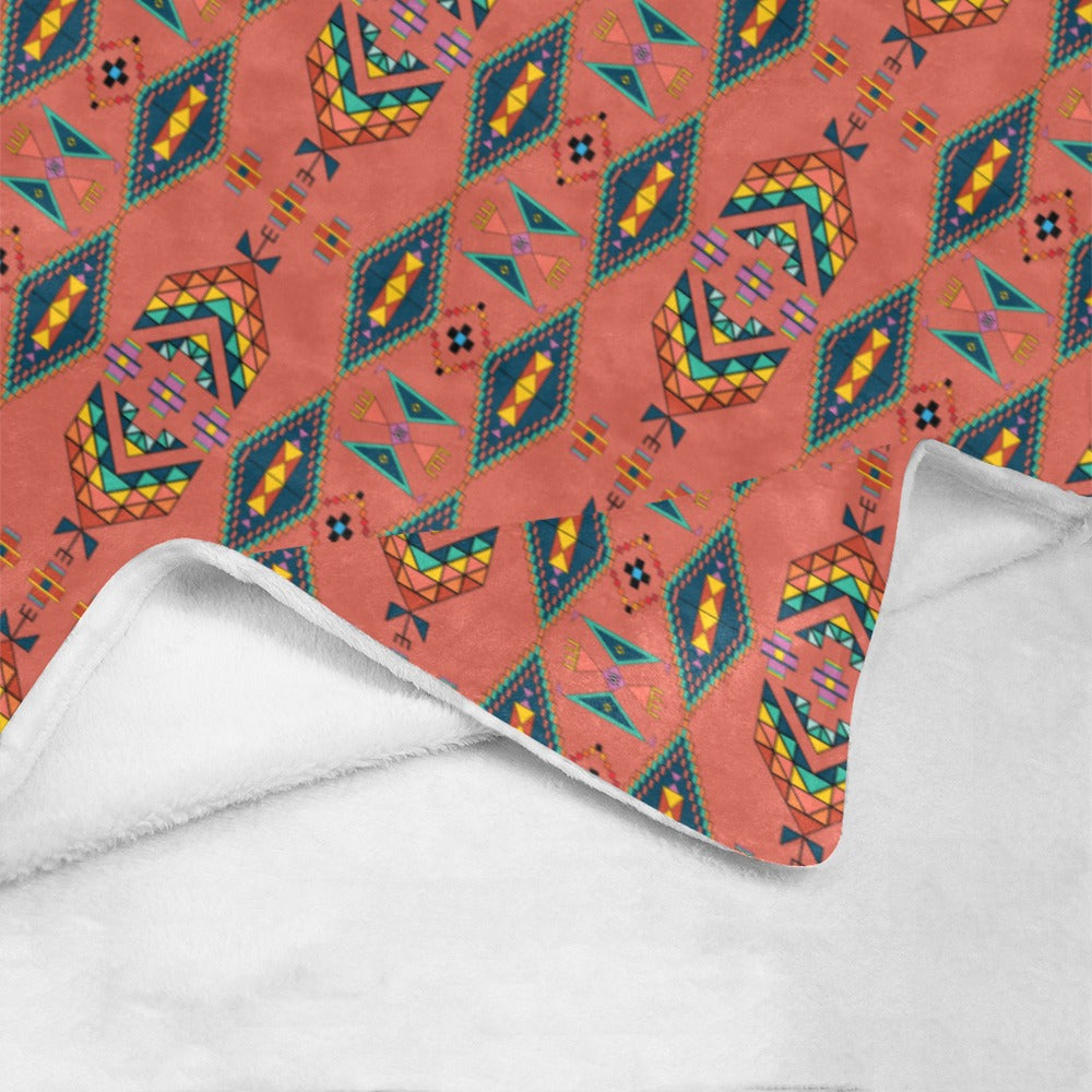 Travois Tipi Canyon Earth Ultra-Soft Micro Fleece Blanket 40"x50"