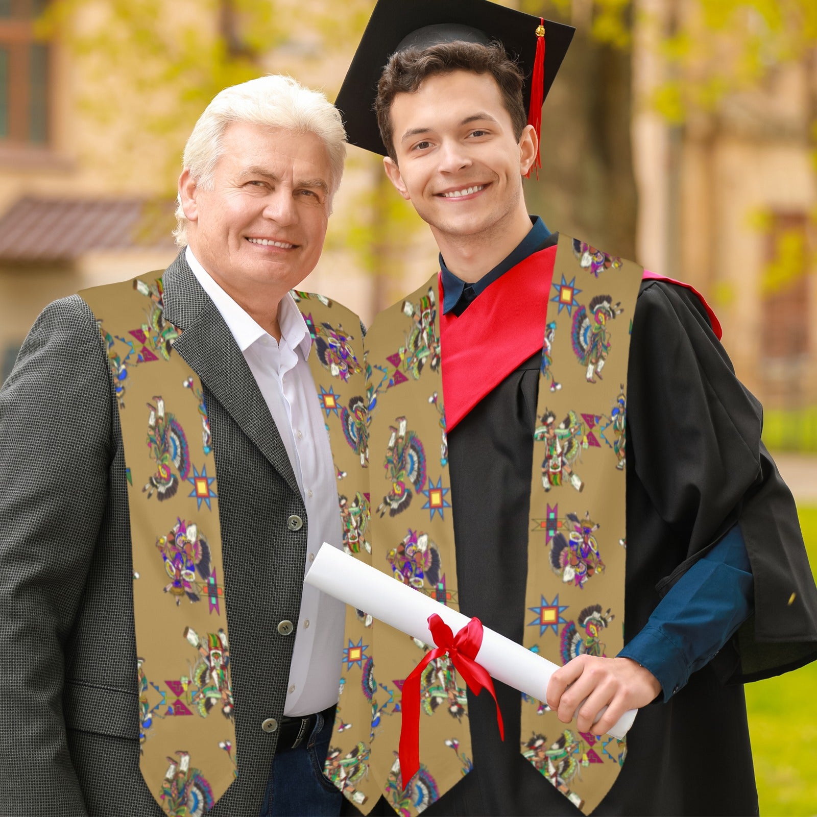 Men's Fancy Dancers Earth Graduation Stole