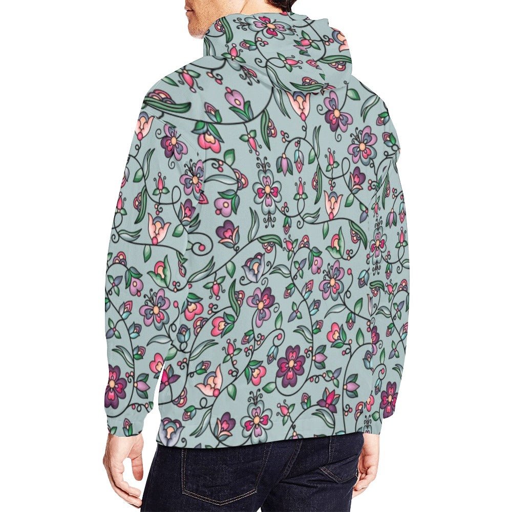 Amber Evening Garland Turquoise Hoodie for Men (USA Size)