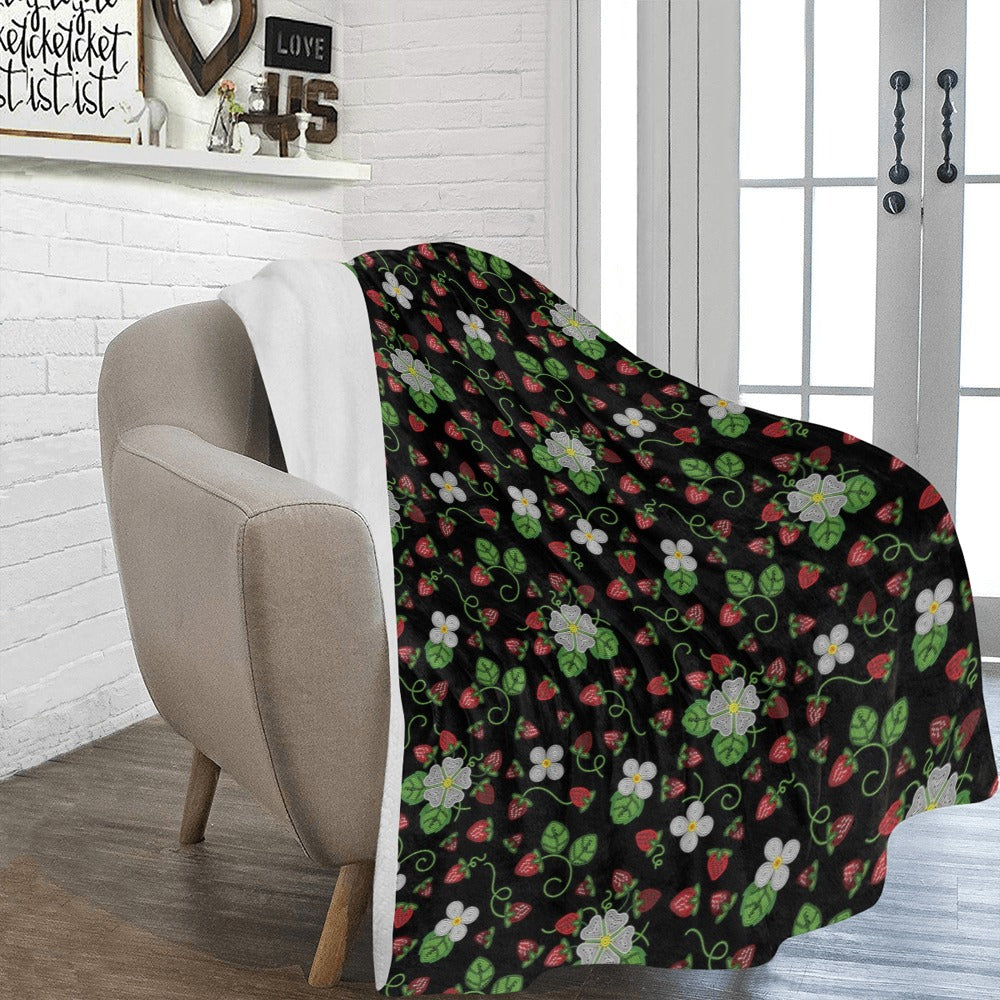 Strawberry Dreams Midnight Ultra-Soft Micro Fleece Blanket 60"x80"