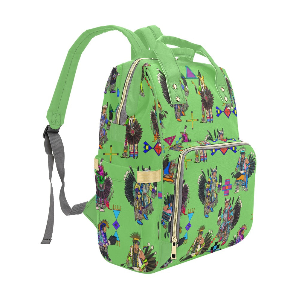 Men's Tradish Dancers Grass Multi-Function Diaper Backpack/Diaper Bag