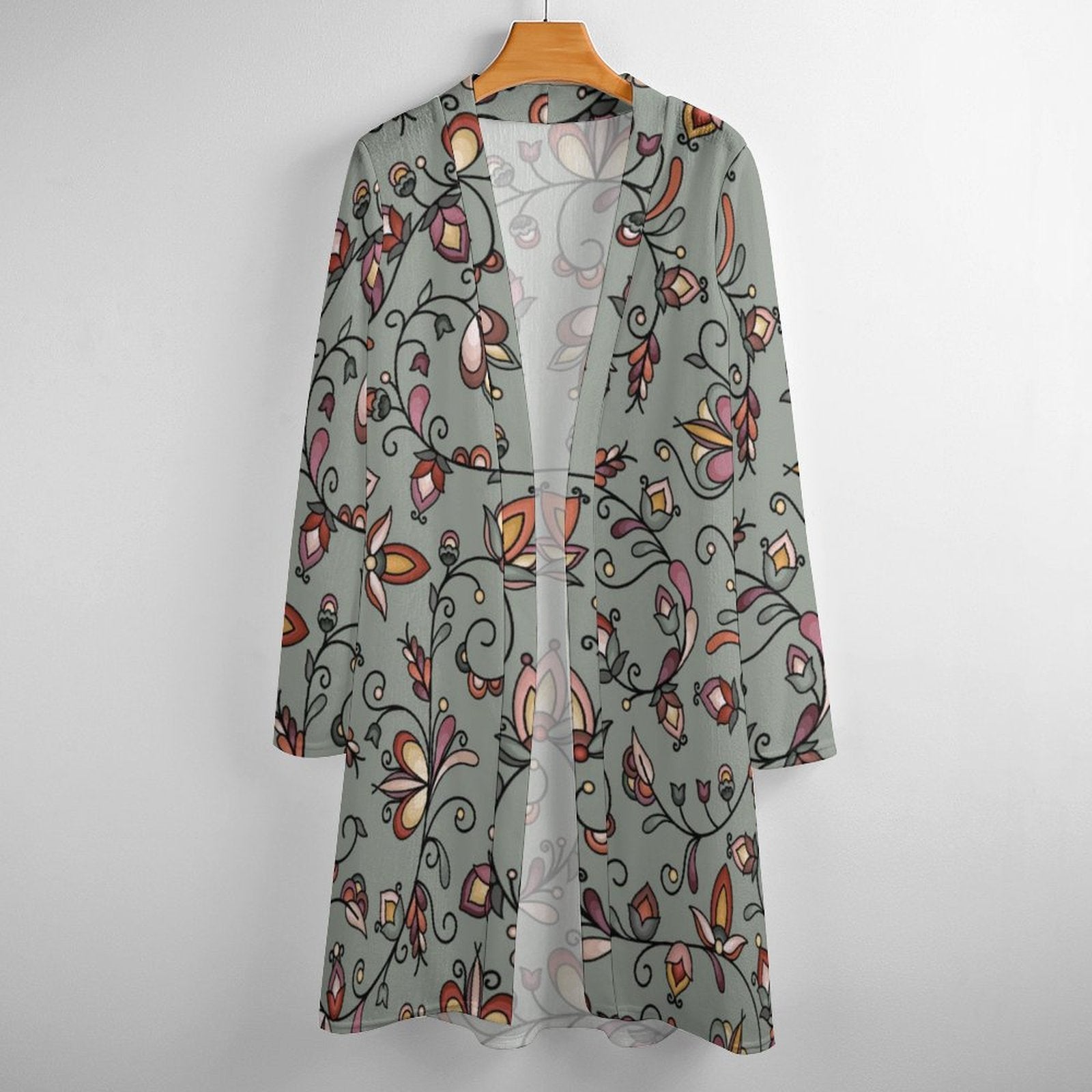 Burnt Sky Petals Green Cardigan
