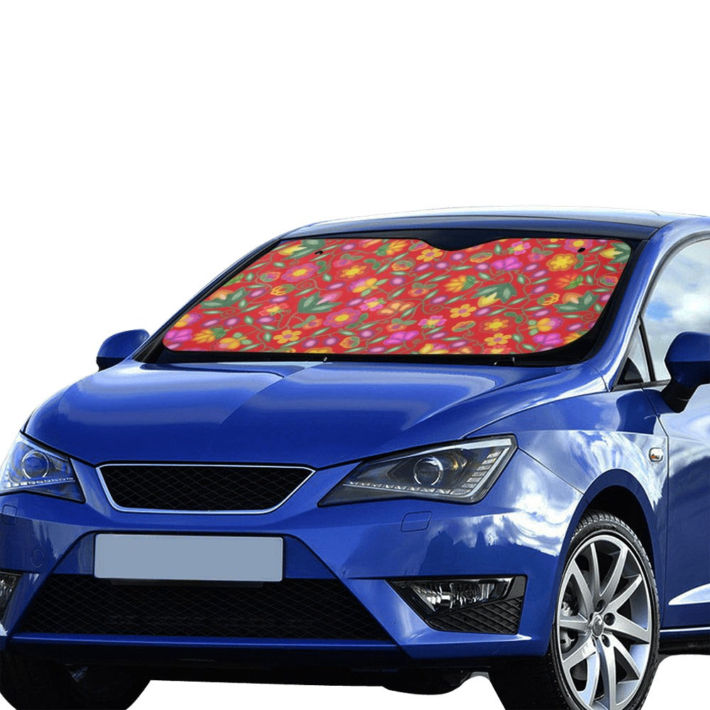 Boreal Bounty Red Car Sun Shade 55"x30"