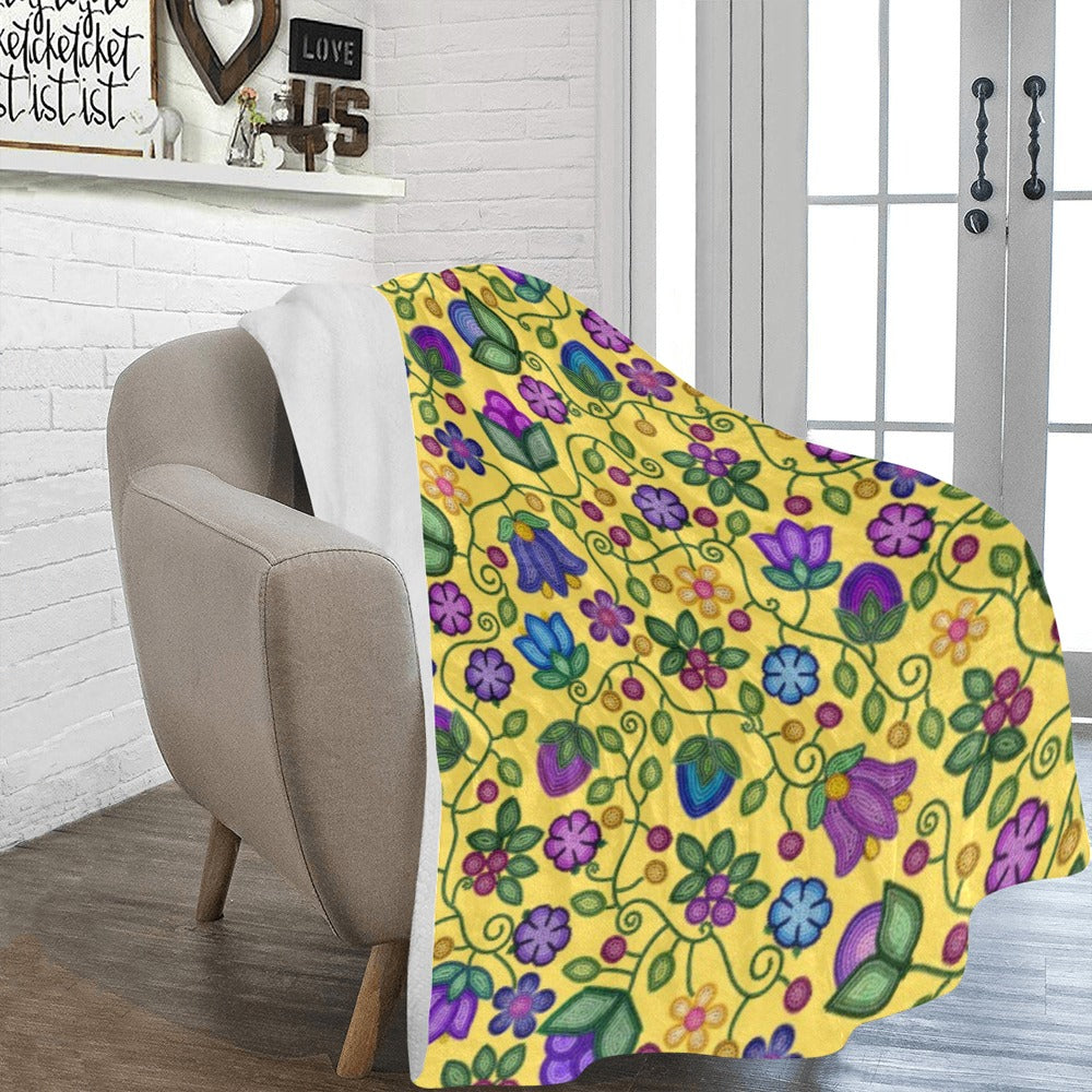 Bloom Uplift Yellow Ultra-Soft Micro Fleece Blanket 60"x80"