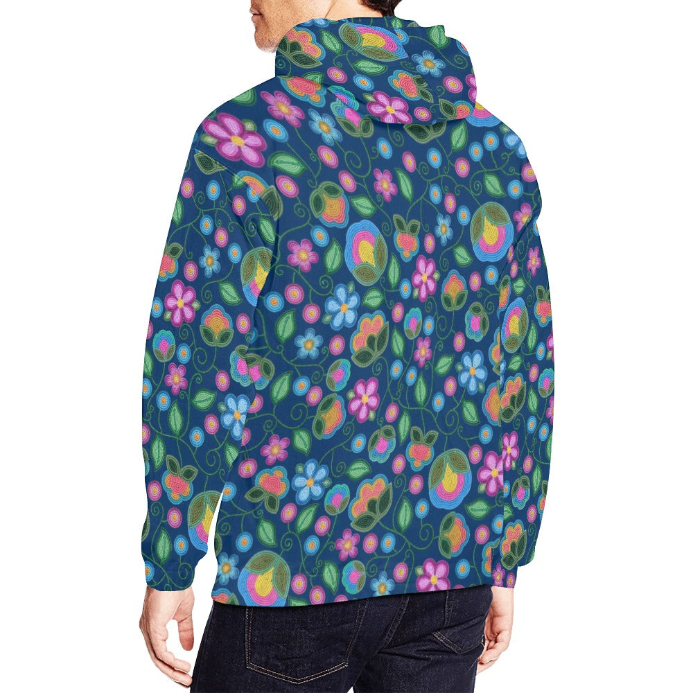 Turquoise Sunbeam Blue Hoodie for Men (USA Size)