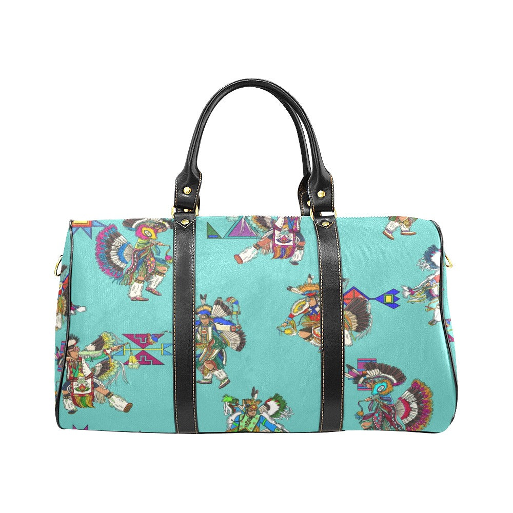 Men's Fancy Dancers Eggshell Blue Waterproof Travel Bag/Small