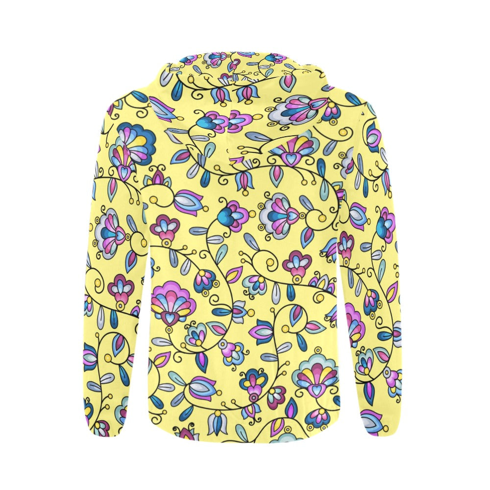 Autumn Bundle Blessing Yellow Men's Zipper Hoodie