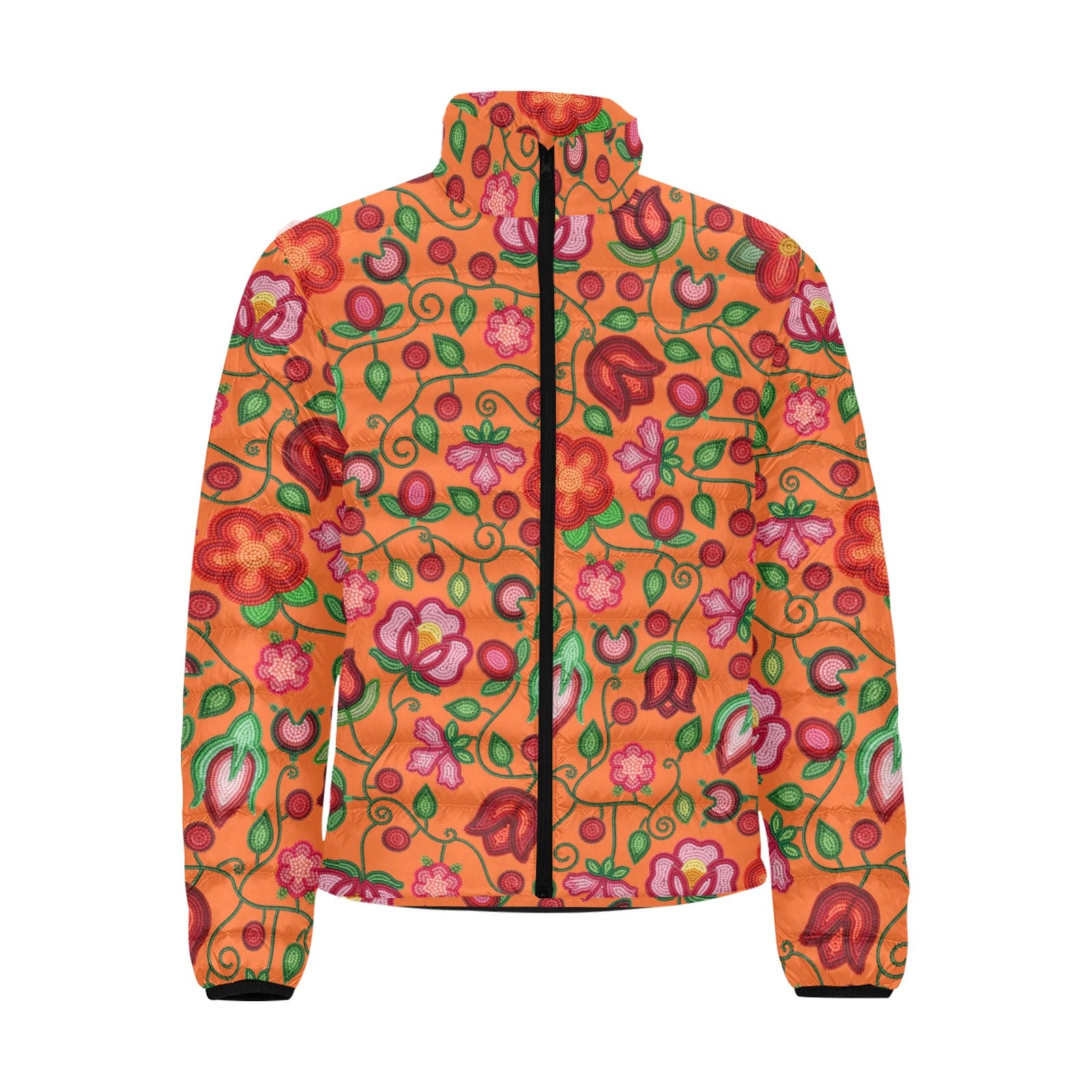 Rose Reverie Orange Men's Padded Jacket