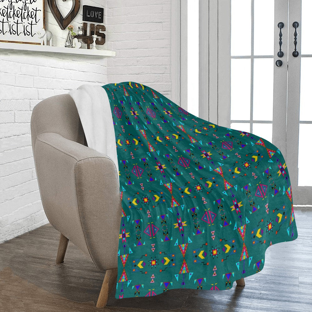 Enemy Territory Teal Ultra-Soft Micro Fleece Blanket 50"x60"