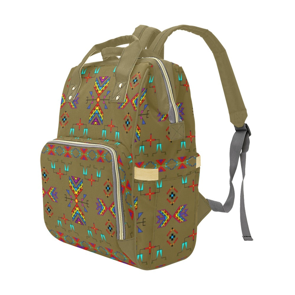 Rainy Chief Rainbow Sage Grass Multi-Function Diaper Backpack/Diaper Bag