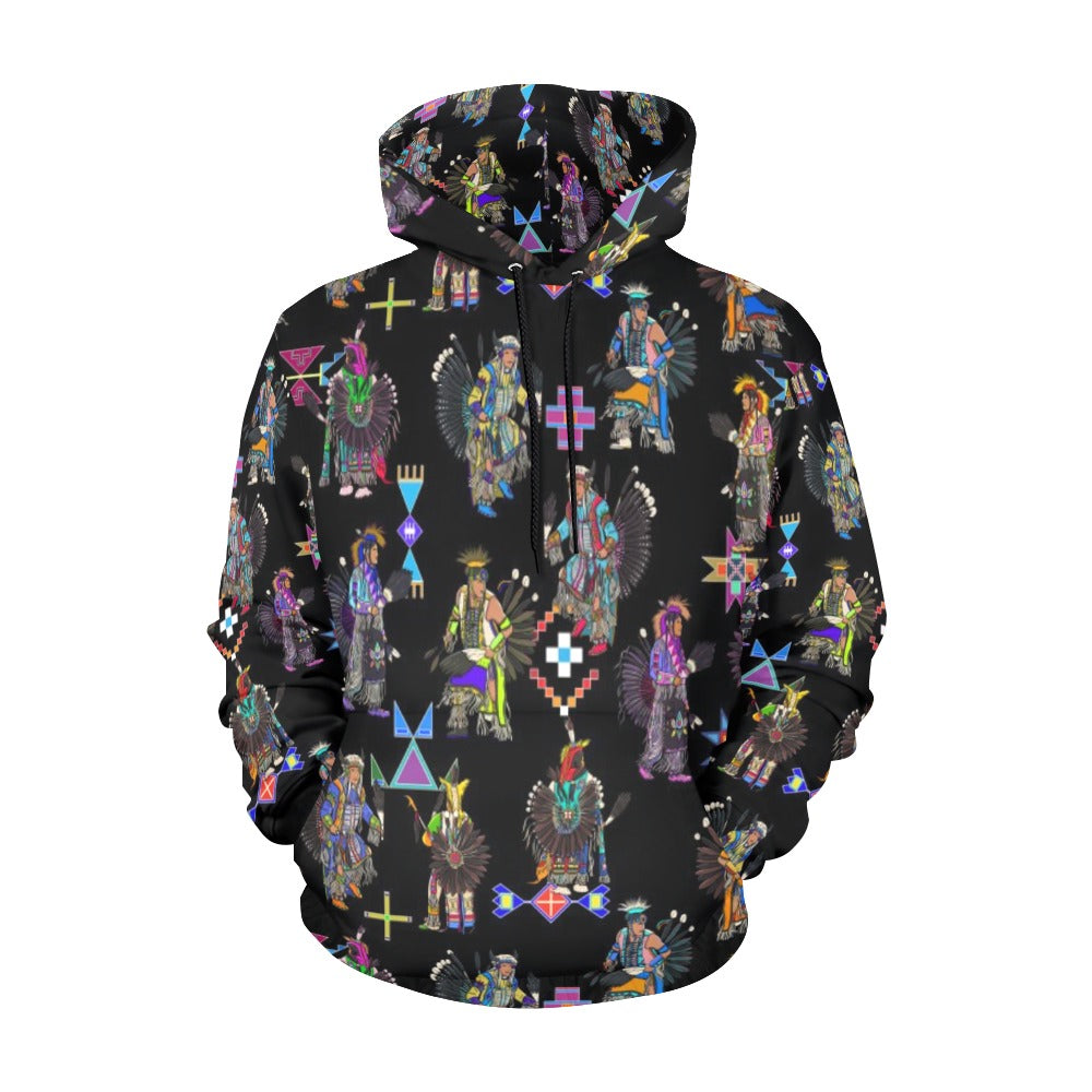 Men's Tradish Dancers Black Hoodie for Men (USA Size)