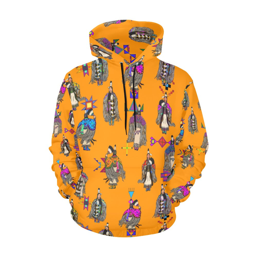 Women's Tradish Dancers Orange Hoodie for Women (USA Size)
