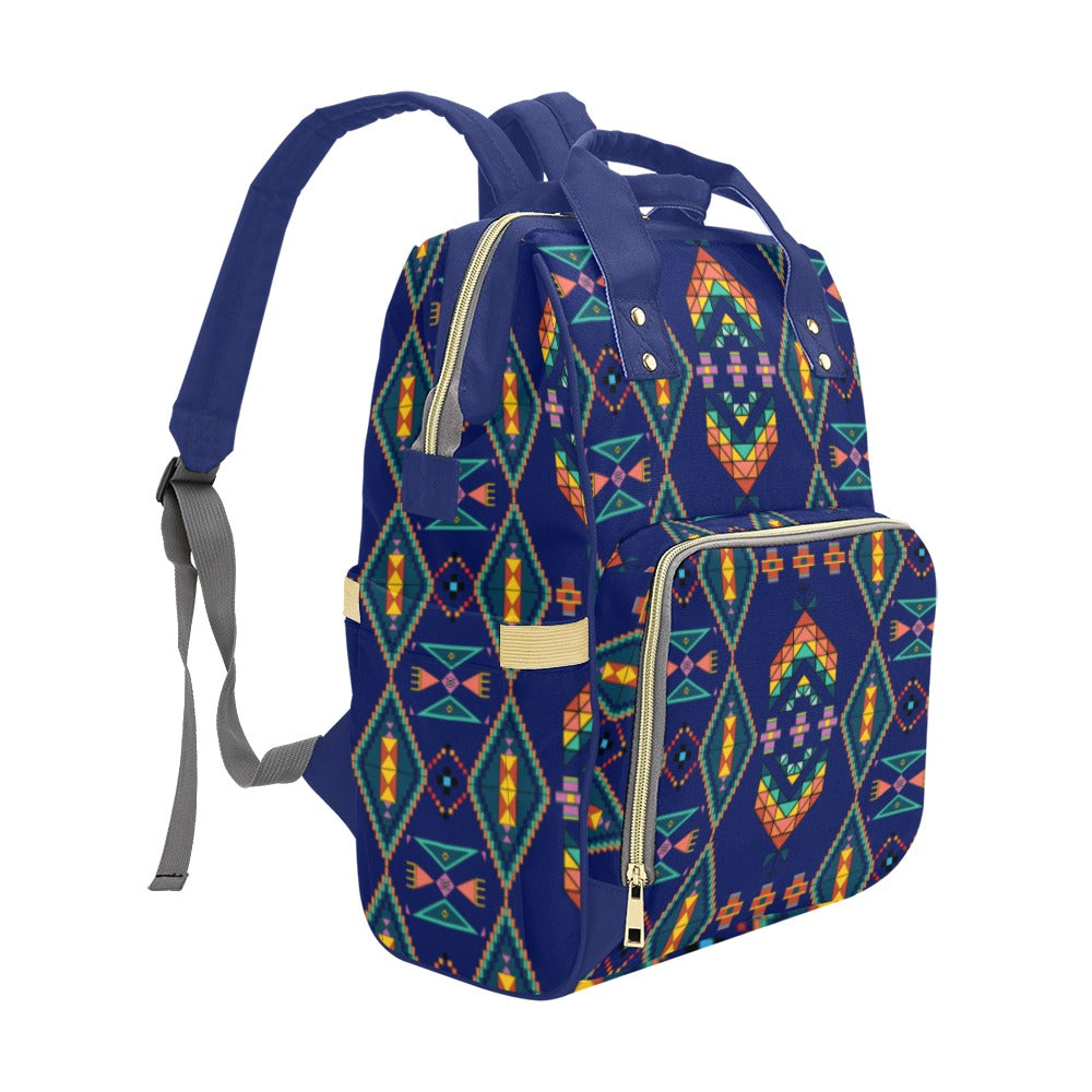 Travois Tipi Blue Multi-Function Diaper Backpack/Diaper Bag