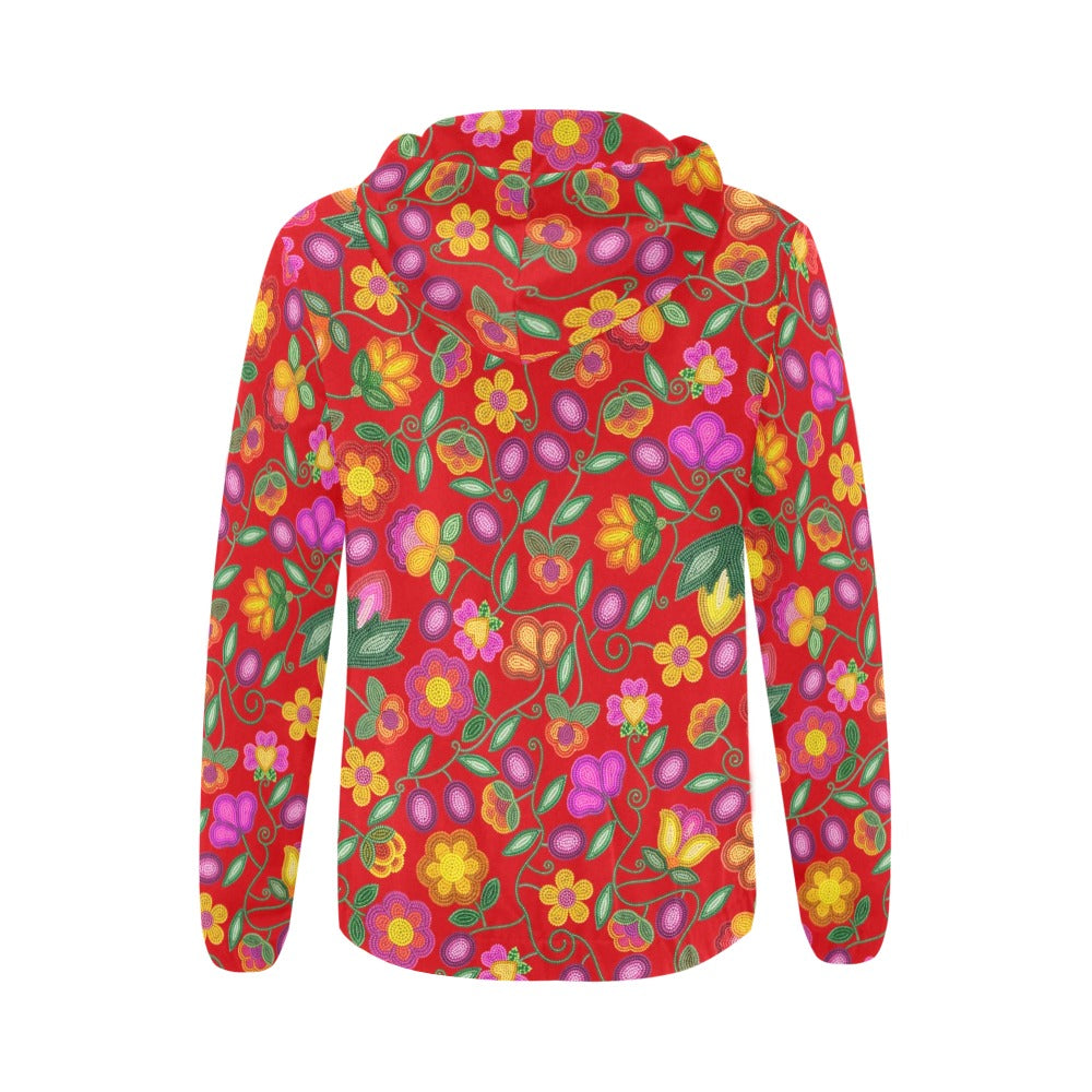 Boreal Bounty Red Full Zip Hoodie for Women