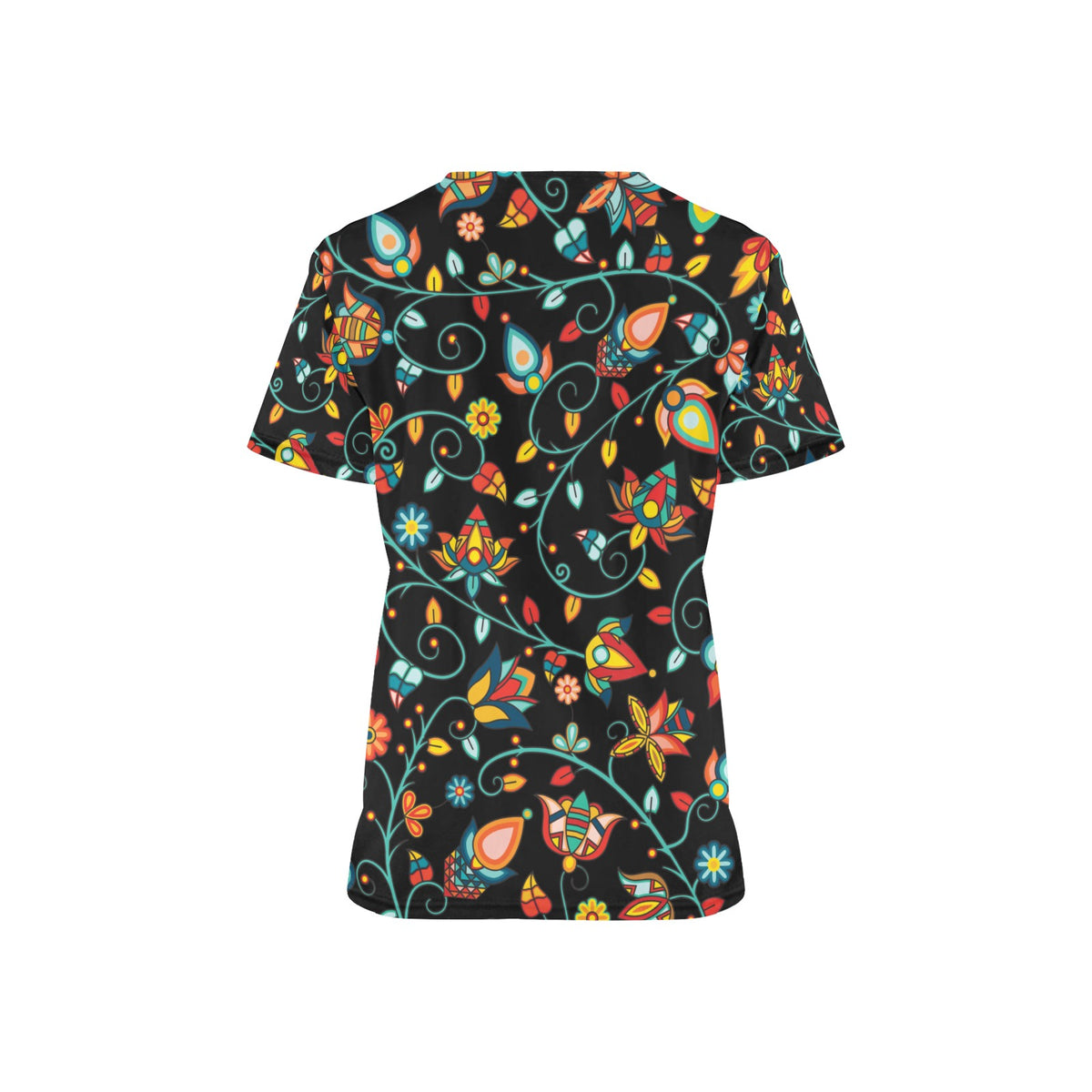 Thorny Path Black Scrub Top