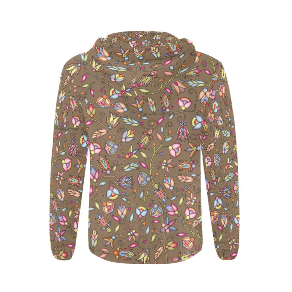Buffalo Bloom Earth Song Men's Zipper Hoodie