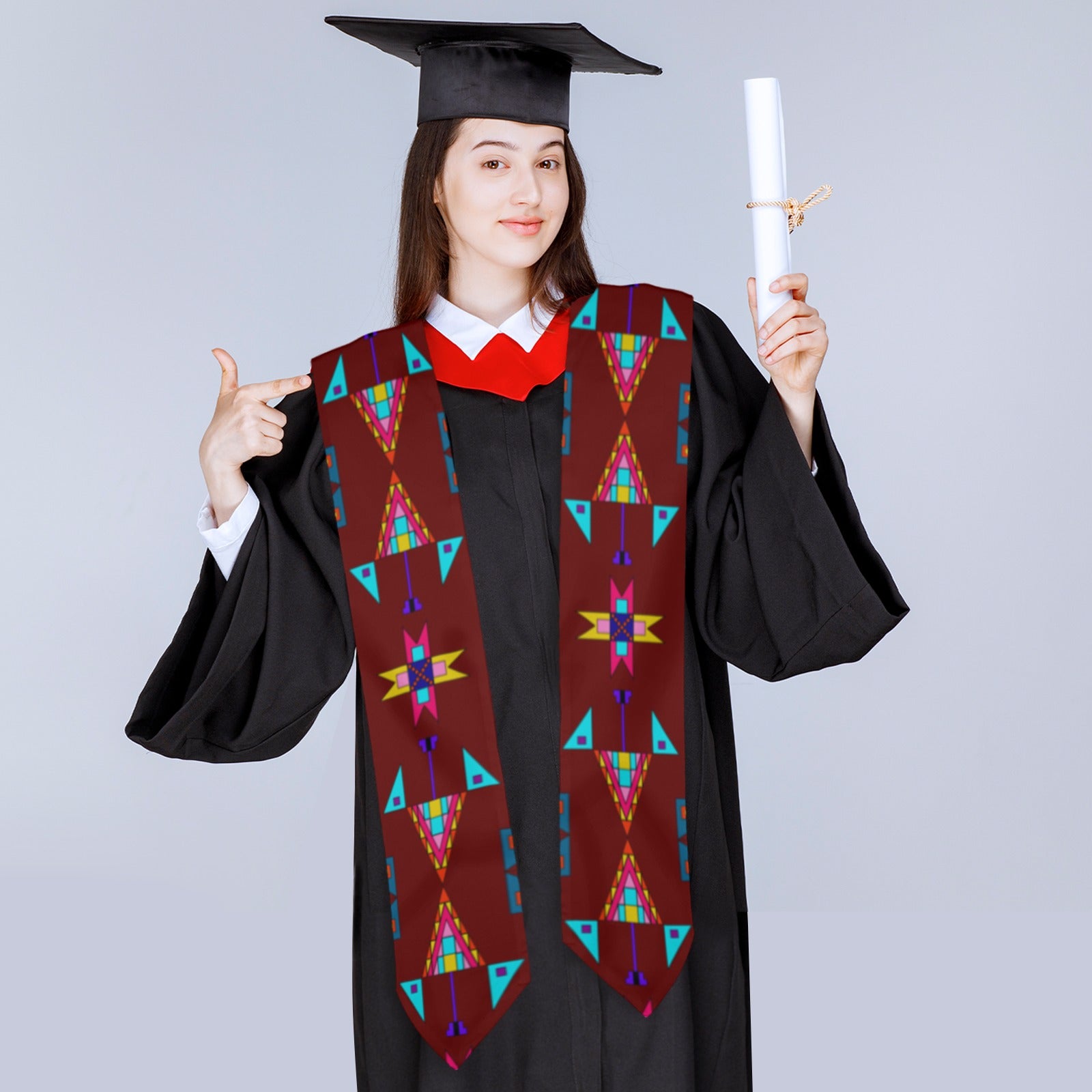 Enemy Territory Dark Maroon Graduation Stole