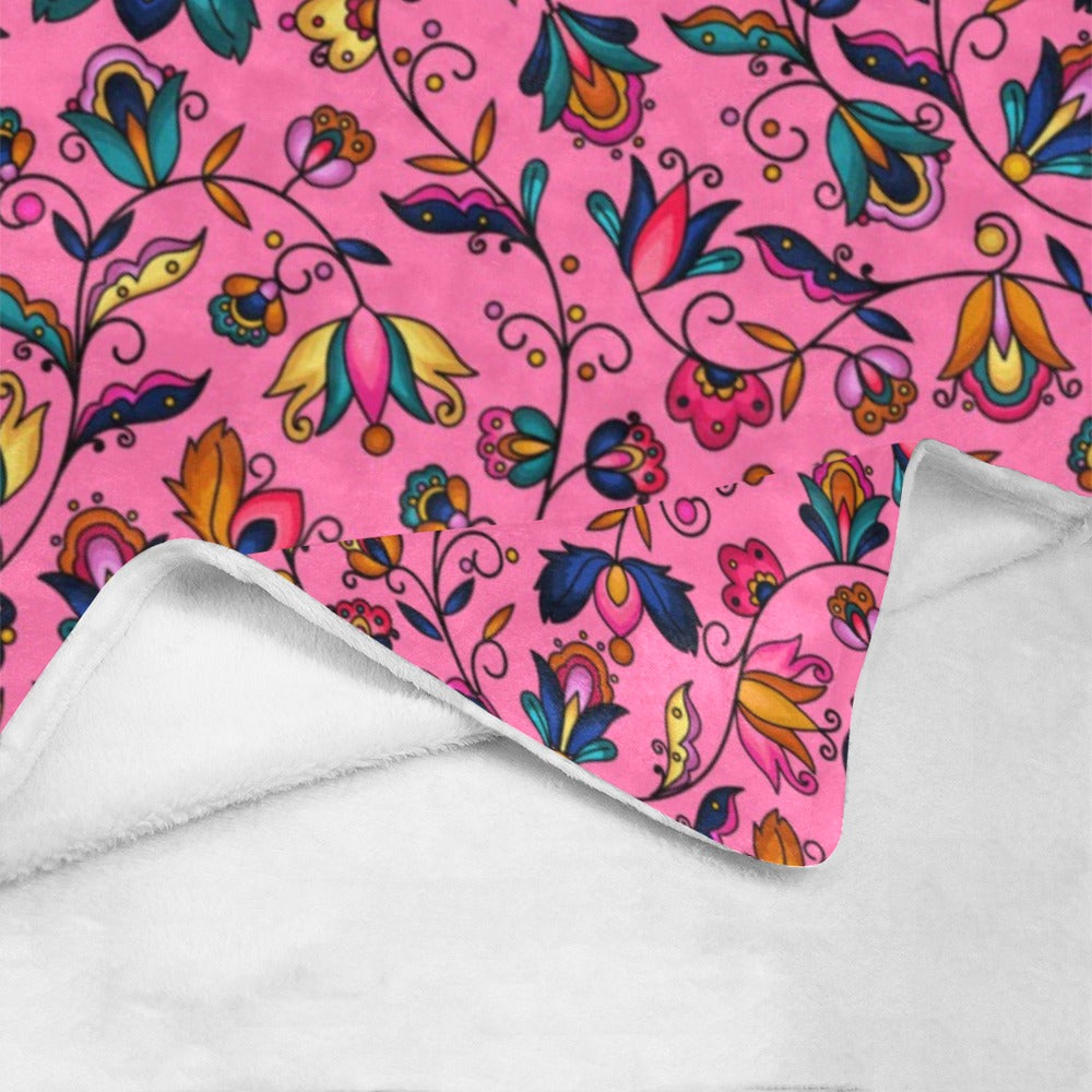 Copper Prairie Petals Pink Ultra-Soft Micro Fleece Blanket 60"x80"