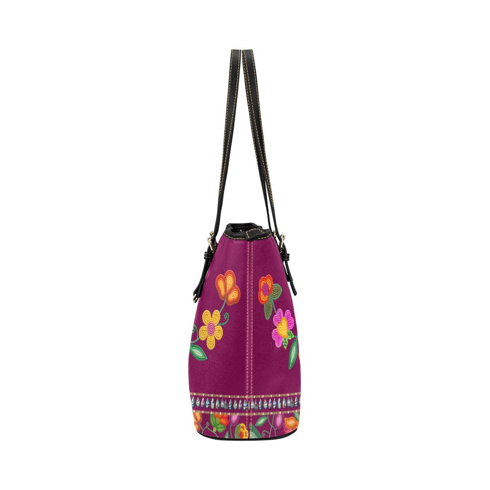 Boreal Bounty Leather Tote Bag/Large