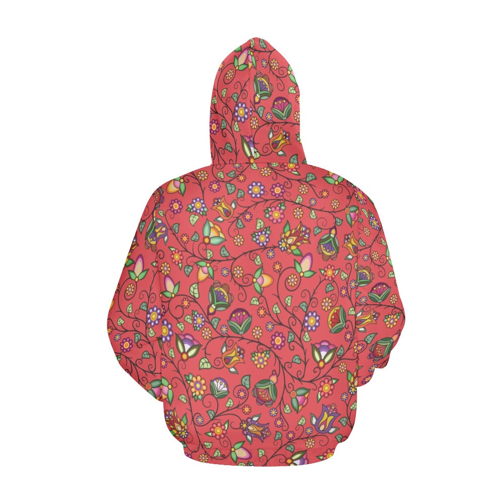 Heartbeat Petals Red Hoodie for Men (USA Size)