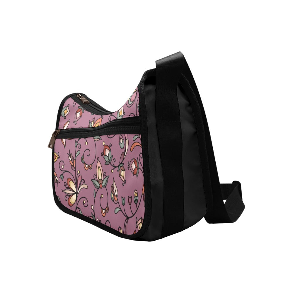 Burnt Sky Petals Magenta Crossbody Bag