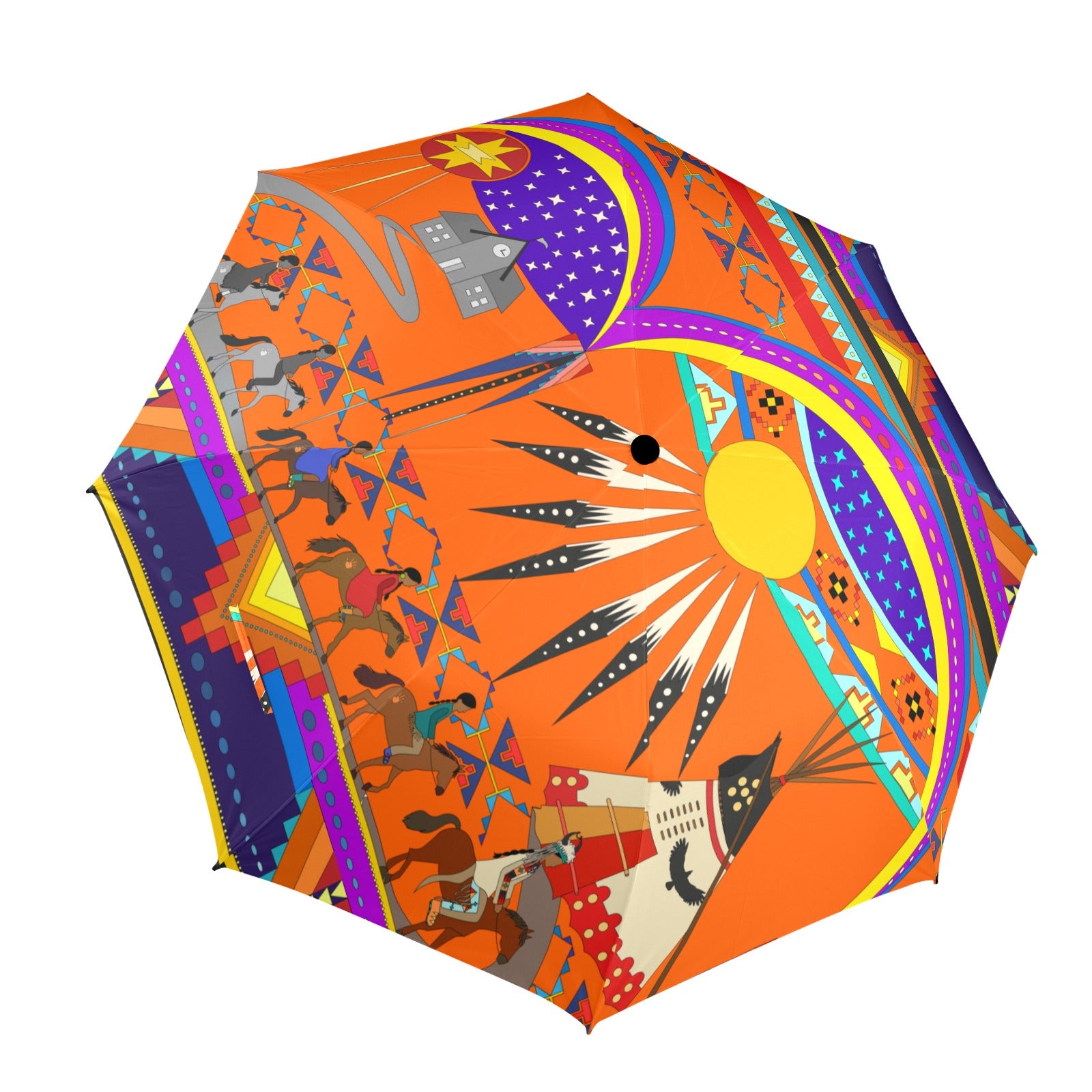 Seven Generations Medicine Semi-Automatic Foldable Umbrella