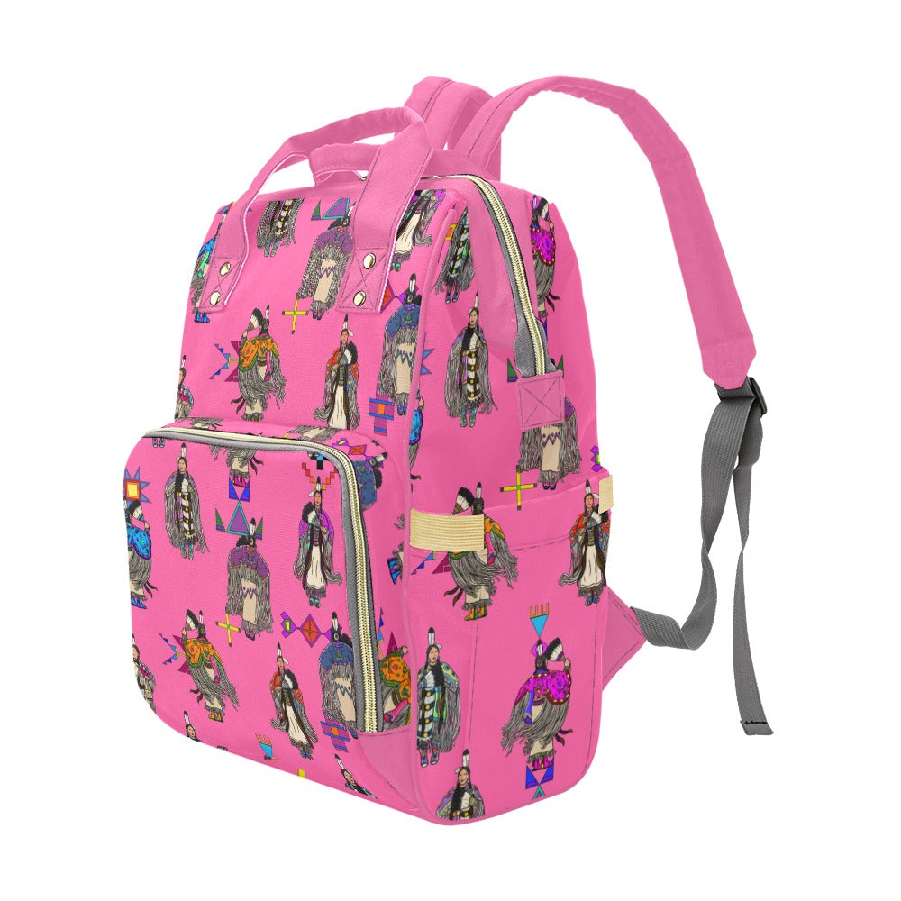 Women's Tradish Dancers Pink Multi-Function Diaper Backpack/Diaper Bag