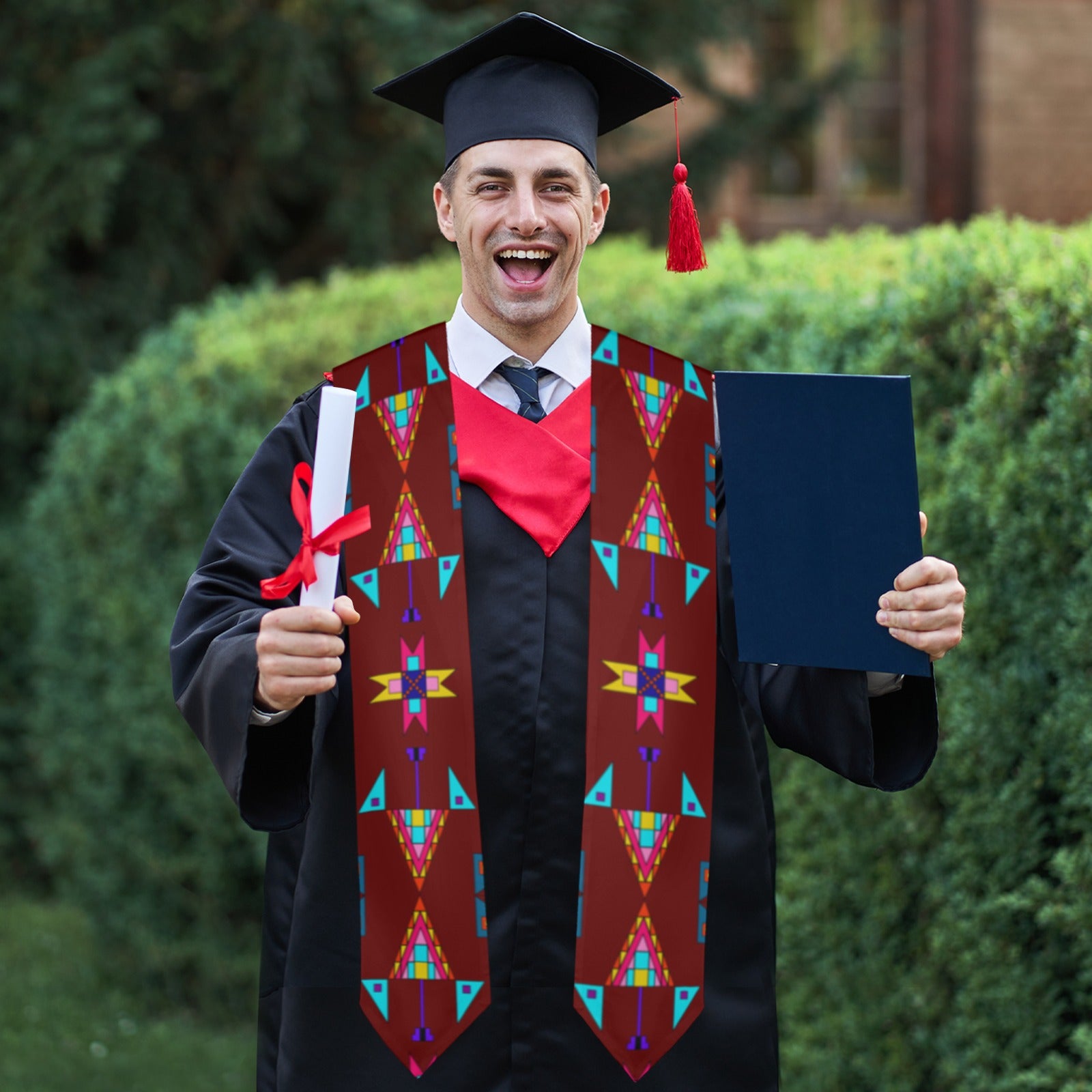 Enemy Territory Dark Maroon Graduation Stole