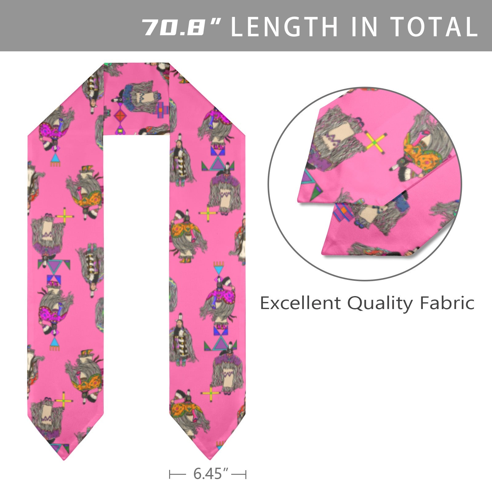 Women's Tradish Dancers Pink Graduation Stole