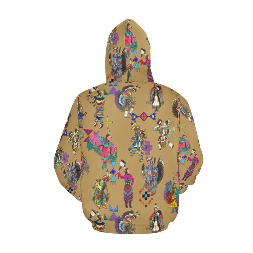 Grand Entry Dancers Earth Hoodie for Men (USA Size)