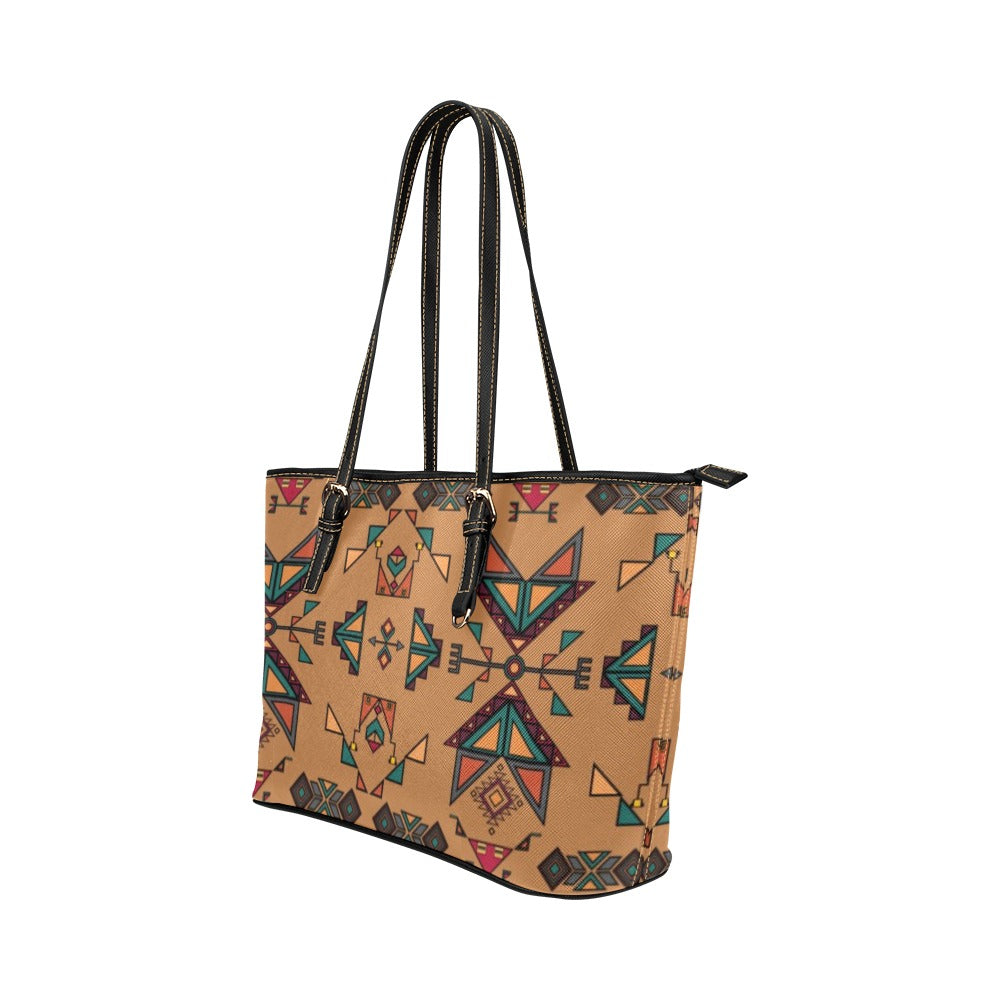 Arrow dawn Brown Leather Tote Bag/Large