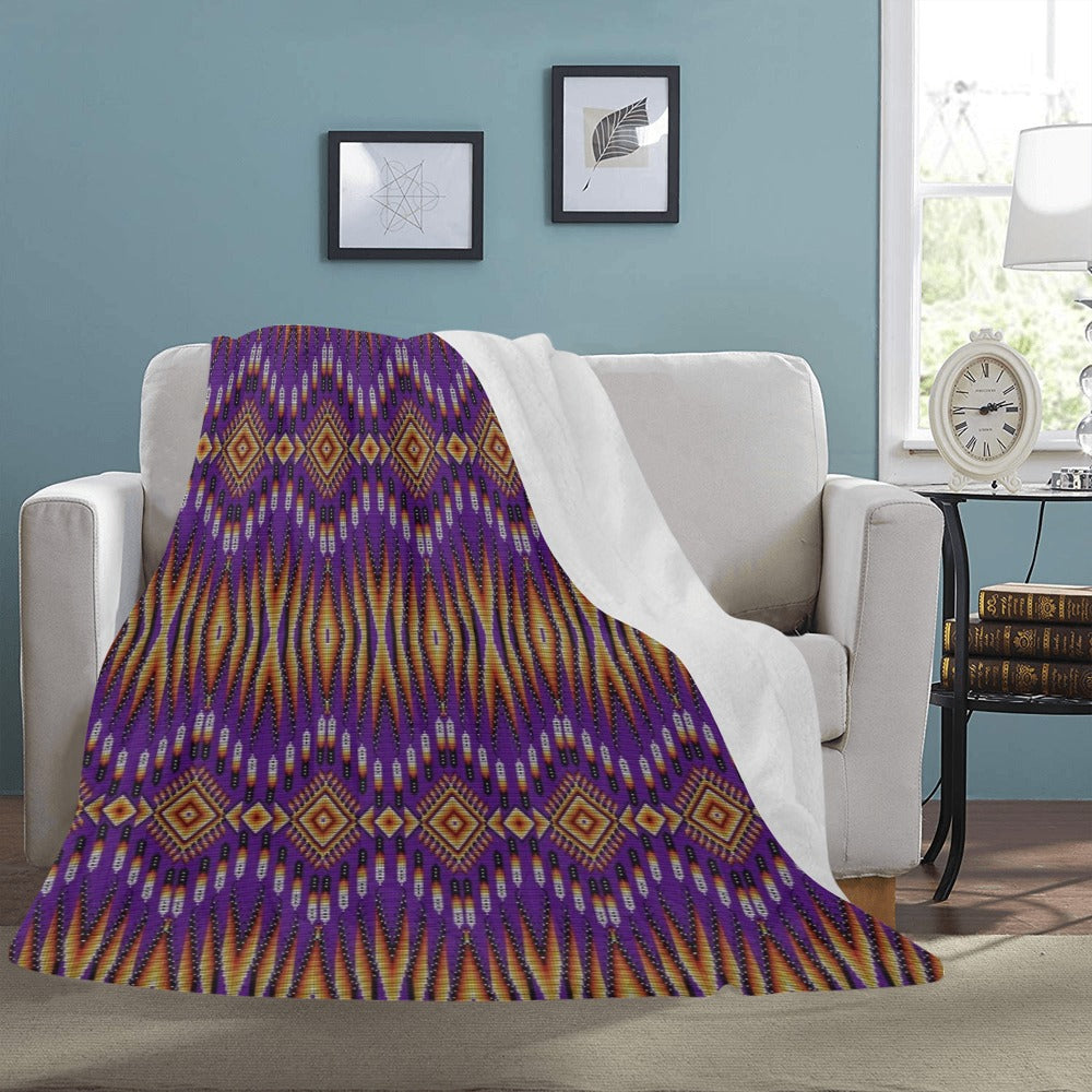 Fire Feather Purple Ultra-Soft Micro Fleece Blanket 60"x80"