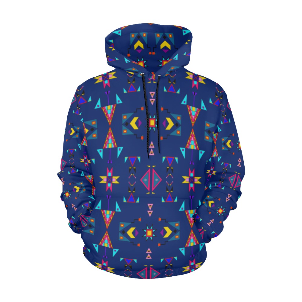 Enemy Territory Dark Navy Hoodie for Women (USA Size)